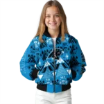custom carolina panthers pyramid shapes blue bomber jacket best selling