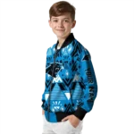 custom carolina panthers pyramid shapes blue bomber jacket best selling