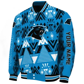custom carolina panthers pyramid shapes blue varsity jacket best selling.webp