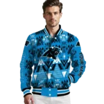 custom carolina panthers pyramid shapes blue varsity jacket best selling.webp