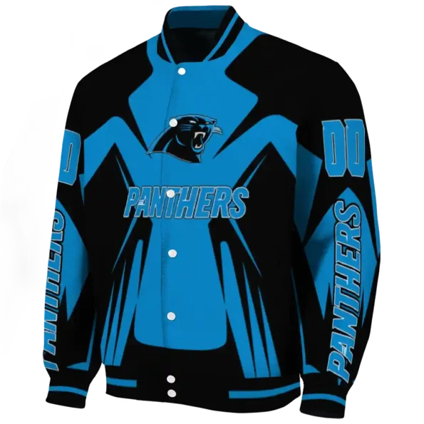 custom carolina panthers spider mark blue black crocs varsity jacket best selling.webp