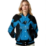 custom carolina panthers spider mark blue black crocs varsity jacket best selling.webp