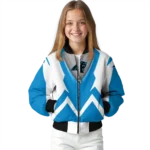 custom carolina panthers v stripes blue white bomber jacket best selling