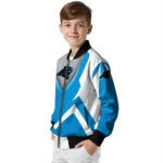 custom carolina panthers v stripes blue white bomber jacket best selling