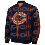 custom chicago bears bolt stripe blue bomber jacket best selling