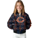 custom chicago bears bolt stripe blue bomber jacket best selling