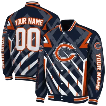 custom chicago bears chevron angles blue varsity jacket fashion forward.webp