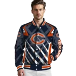 custom chicago bears chevron angles blue varsity jacket best selling.webp
