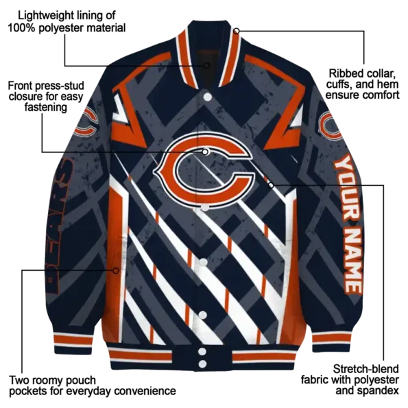 custom chicago bears chevron angles blue varsity jacket new arrival.webp