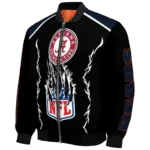 custom chicago bears claw blood blue black bomber jacket best selling
