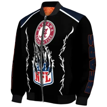 custom chicago bears claw blood blue black bomber jacket best selling