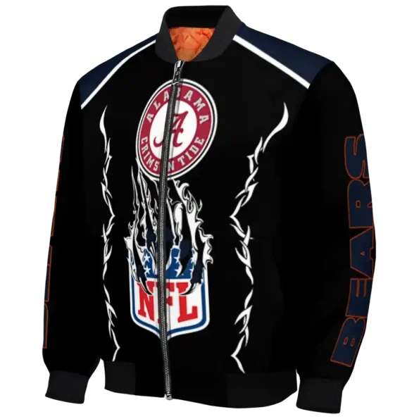 custom chicago bears claw blood blue black bomber jacket best selling