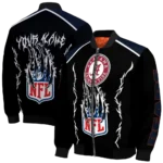 custom chicago bears claw blood blue black bomber jacket best selling
