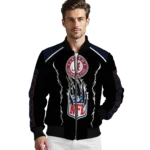 custom chicago bears claw blood blue black bomber jacket best selling