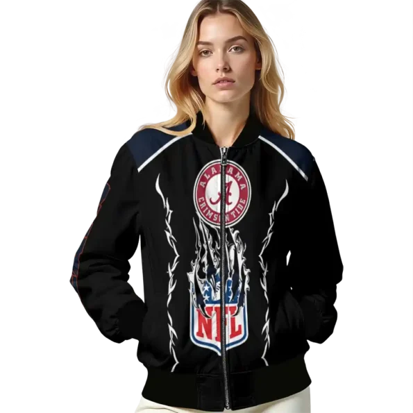 custom chicago bears claw blood blue black bomber jacket latest model