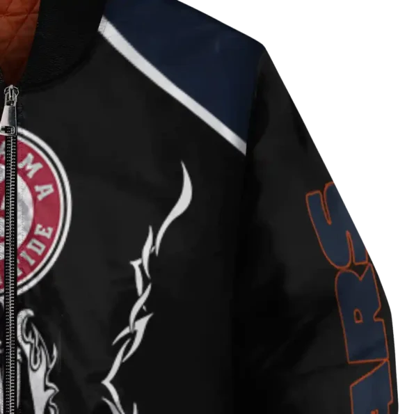 custom chicago bears claw blood blue black bomber jacket premium grade