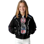 custom chicago bears claw blood blue black bomber jacket best selling