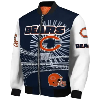 custom chicago bears ferris arena blue white bomber jacket best selling