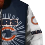 custom chicago bears ferris arena blue white bomber jacket best selling