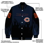 custom chicago bears flame border blue black varsity jacket best selling.webp