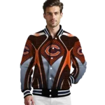 custom chicago bears mesh chest orange crocs black varsity jacket best selling.webp