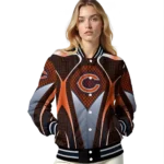 custom chicago bears mesh chest orange crocs black varsity jacket best selling.webp