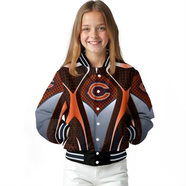 custom chicago bears mesh chest orange crocs black varsity jacket top rated.webp