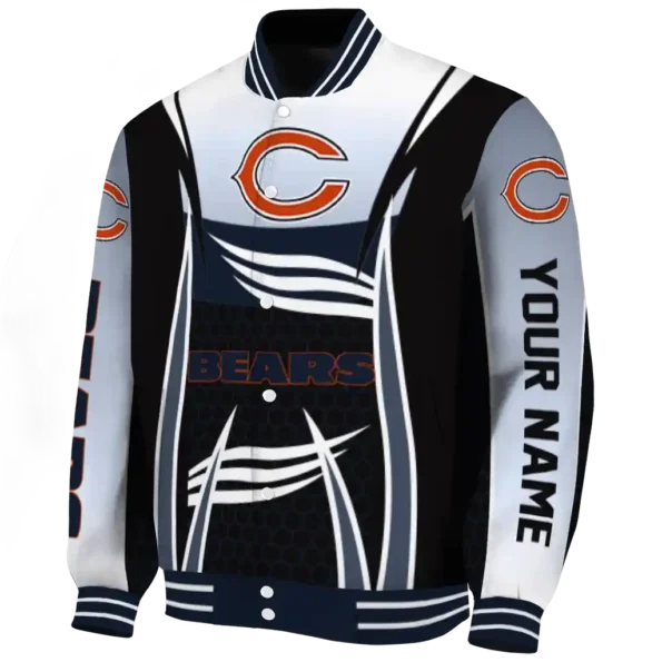 custom chicago bears mesh effect blue black varsity jacket best selling.webp