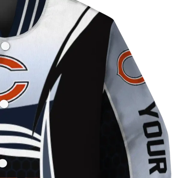 custom chicago bears mesh effect blue black varsity jacket premium grade.webp
