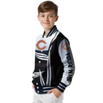 custom chicago bears mesh effect blue black varsity jacket best selling.webp