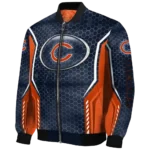custom chicago bears power plate blue bomber jacket best selling