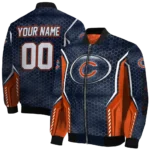 custom chicago bears power plate blue bomber jacket best selling