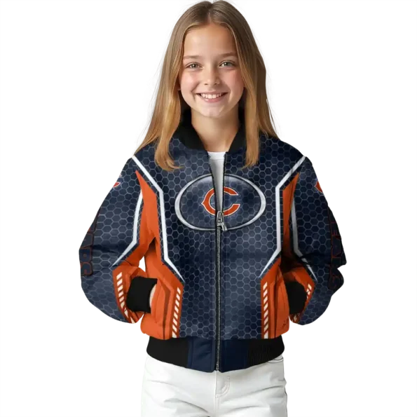 custom chicago bears power plate blue bomber jacket top rated