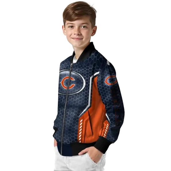 custom chicago bears power plate blue bomber jacket trendy