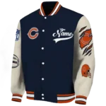 custom chicago bears razorback outline blue nude varsity jacket best selling.webp