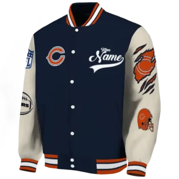 custom chicago bears razorback outline blue nude varsity jacket best selling.webp