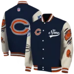 custom chicago bears razorback outline blue nude varsity jacket best selling.webp