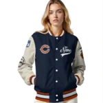 custom chicago bears razorback outline blue nude varsity jacket best selling.webp
