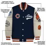 custom chicago bears razorback outline blue nude varsity jacket best selling.webp