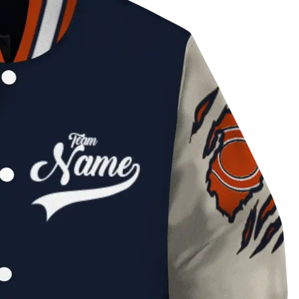 custom chicago bears razorback outline blue nude varsity jacket premium grade.webp