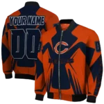 custom chicago bears spider mark blue orange crocs bomber jacket best selling