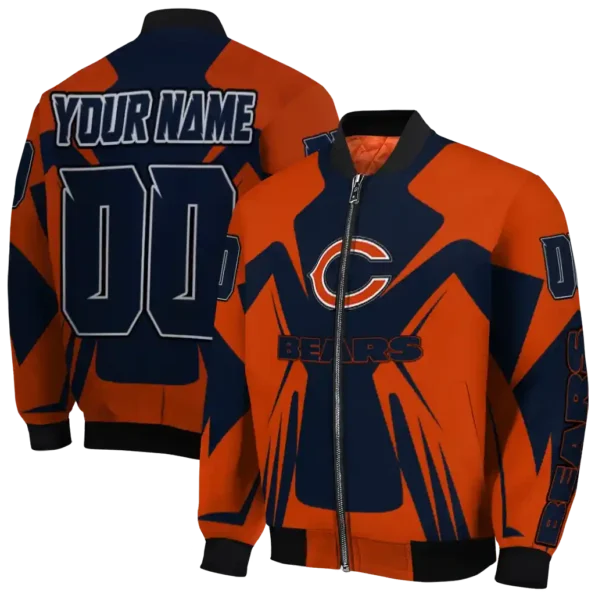 custom chicago bears spider mark blue orange crocs bomber jacket fashion forward
