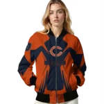 custom chicago bears spider mark blue orange crocs bomber jacket best selling