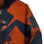 custom chicago bears spider mark blue orange crocs bomber jacket best selling