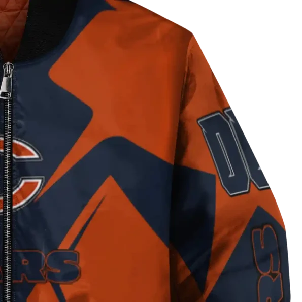 custom chicago bears spider mark blue orange crocs bomber jacket premium grade