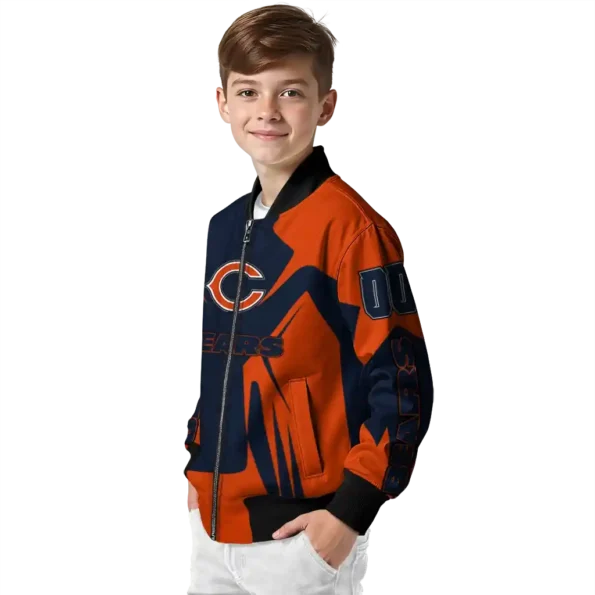 custom chicago bears spider mark blue orange crocs bomber jacket trendy