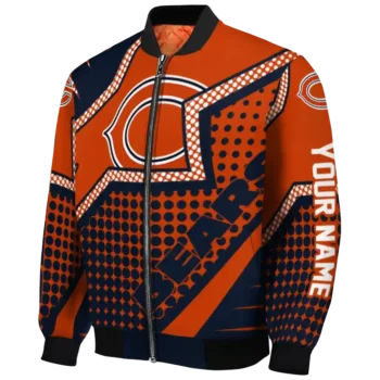 custom chicago bears star burst blue bomber jacket best selling