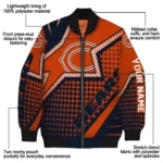 custom chicago bears star burst blue bomber jacket best selling
