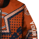 custom chicago bears star burst blue bomber jacket best selling