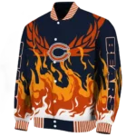 custom chicago bears winged blaze blue white varsity jacket best selling.webp